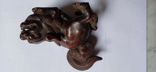 JAPANESE BIZEN MODEL OF A SHISHI OR LION DOG DATING MEIJI PERIOD - ADDITIONAL PHOTO 3