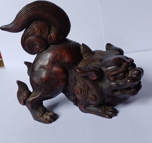 JAPANESE BIZEN MODEL OF A SHISHI OR LION DOG DATING MEIJI PERIOD - ADDITIONAL PHOTO 6