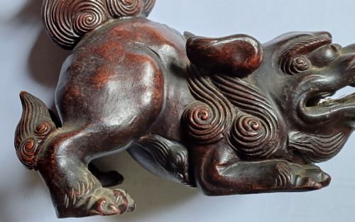 JAPANESE BIZEN MODEL OF A SHISHI OR LION DOG DATING MEIJI PERIOD - ADDITIONAL PHOTO 8