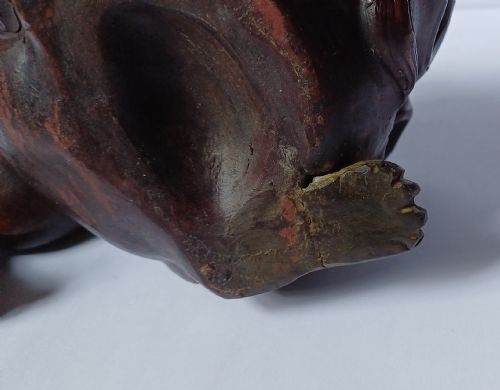 JAPANESE BIZEN MODEL OF A SHISHI OR LION DOG DATING MEIJI PERIOD - ADDITIONAL PHOTO 11