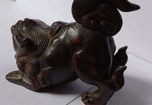 JAPANESE BIZEN MODEL OF A SHISHI OR LION DOG DATING MEIJI PERIOD - ADDITIONAL PHOTO 12