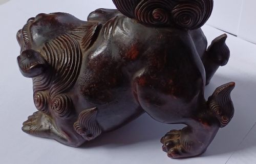 JAPANESE BIZEN MODEL OF A SHISHI OR LION DOG DATING MEIJI PERIOD - ADDITIONAL PHOTO 14