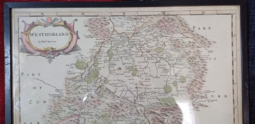 ANTIQUE MAP OF WESTMORLAND BY ROB'T MORDEN EARLY 18TH CENTURY0 - ADDITIONAL PHOTO 2