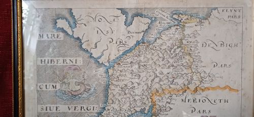 MAP OF CAERNARVONSHIRE BASED ON SAXTON'S 1579 MAP REDUCED BY WILLIAM HOLE FOR CAMDENS BRITANNIA 1637 EDITION - ADDITIONAL PHOTO 8