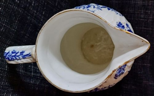 CAUGHLEY COALPORT TRANSITIONAL BLUE AND WHITE MASK HEAD JUG IN THE PINE CONE DECORATION DATING CIRCA 1800 - ADDITIONAL PHOTO 15