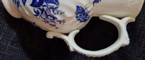 CAUGHLEY COALPORT TRANSITIONAL BLUE AND WHITE MASK HEAD JUG IN THE PINE CONE DECORATION DATING CIRCA 1800 - ADDITIONAL PHOTO 21