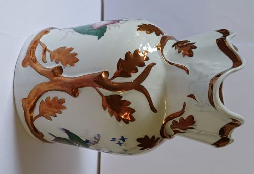 LIVESLEY POWELL CO LUSTERWARE BOTANICAL IRONSTONE CHINA JUG DATING CIRCA 1855 - ADDITIONAL PHOTO 6
