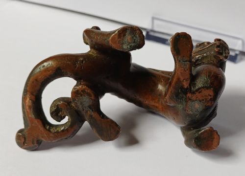 RESERVED JMCHINESE BRONZE FABULOUS BEAST SCROLL WEIGHT 17TH18TH CENTURY - ADDITIONAL PHOTO 9