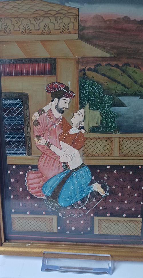 INDIAN GOUACHE MINIATURE PAINTING LATE 19TH CENTURY - ADDITIONAL PHOTO 2
