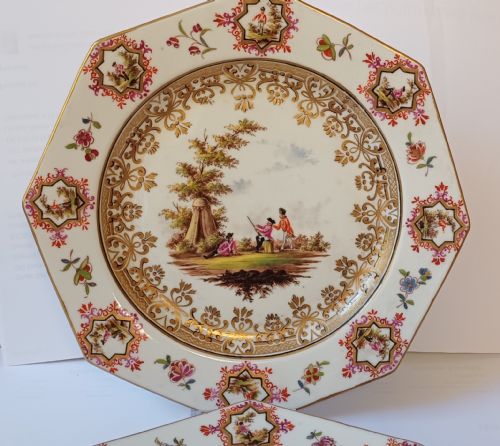 A PAIR OF GERMAN HELENA WOLFSOHN CABINET PLATES C 1860 - ADDITIONAL PHOTO 1