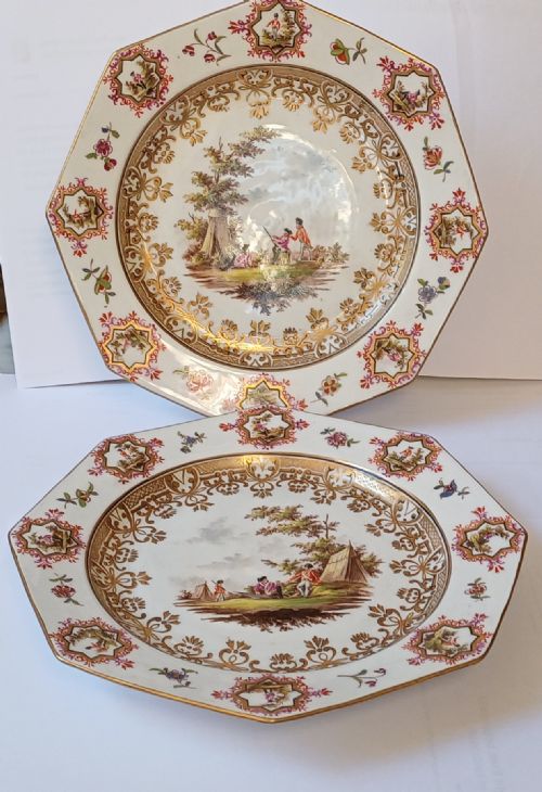 A PAIR OF GERMAN HELENA WOLFSOHN CABINET PLATES C 1860 - ADDITIONAL PHOTO 2
