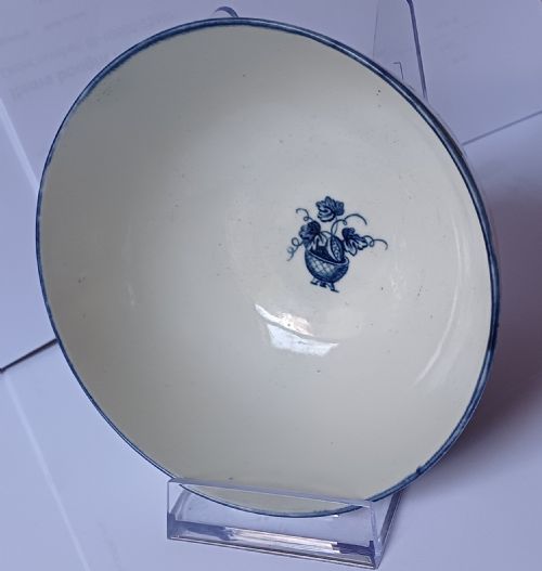 RARE WORCESTER MOTHER AND CHILD BLUE AND WHITE BOWL C1780 - ADDITIONAL PHOTO 7
