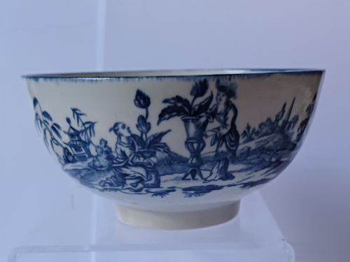 RARE WORCESTER MOTHER AND CHILD BLUE AND WHITE BOWL C1780 - ADDITIONAL PHOTO 14