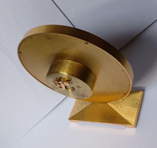 IMHOF GILT DESK CLOCK VERY FINE ROUND DIAL 8DAY 15JEWEL CIRCA 1960 - ADDITIONAL PHOTO 8