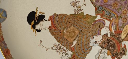 JAPANESE VERY FINE SATSUMA SHALLOW DISH MEIJI PERIOD - ADDITIONAL PHOTO 5