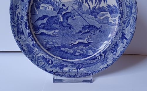 fig 3. Copeland Late Spode ‘Indian Sporting Scenes’ Rare Side Plate – The Hog Deer at Bay