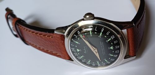 BELAIR 17JEWEL WATCH WITH RARE BLACK 24HOUR DIAL 1960S - ADDITIONAL PHOTO 5