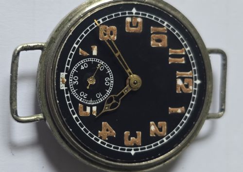 RARE WW1 MILITARY ISSUED BLACK DIAL TRENCH WATCH CIRCA 1916 ORIGINAL MILITARY MARKINGS I 25105R - ADDITIONAL PHOTO 8