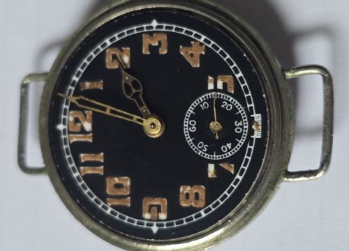 RARE WW1 MILITARY ISSUED BLACK DIAL TRENCH WATCH CIRCA 1916 ORIGINAL MILITARY MARKINGS I 25105R - ADDITIONAL PHOTO 11
