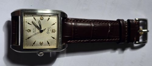 VERITY STAINLESS STEEL RECTANGULAR WATCH RARE 1950S VINTAGE GENTLEMAN'S WRISTWATCH - ADDITIONAL PHOTO 1