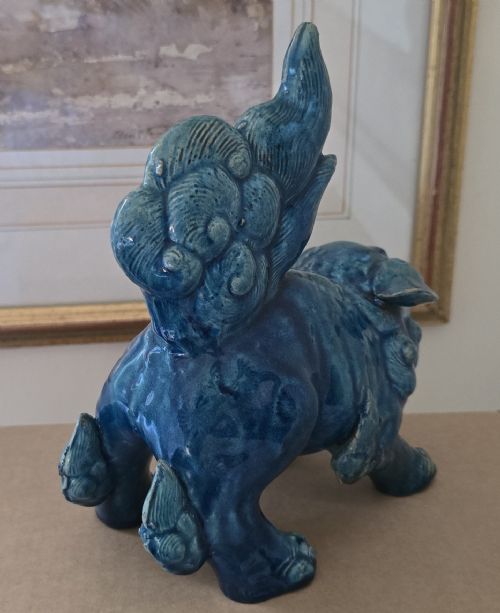 JAPANESE TURQUOISEGLAZED SHISHI FIGURE MEIJI PERIOD - ADDITIONAL PHOTO 7