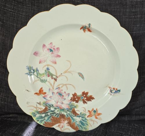 Chinese Famille Rose Large Scalloped-edge Dish, C.1740