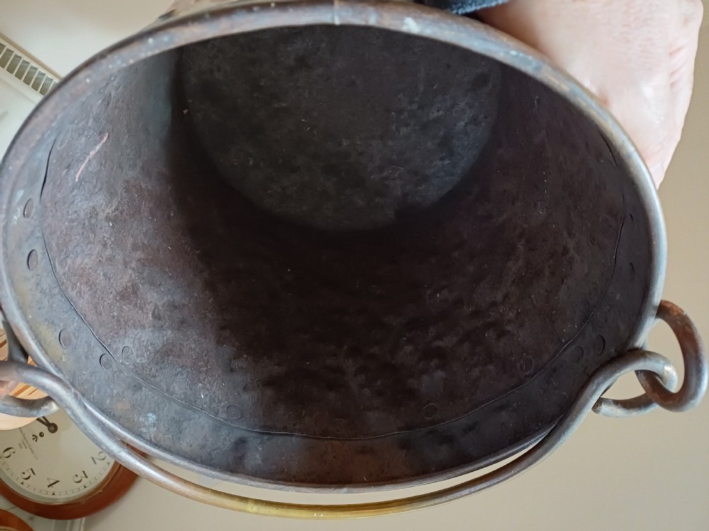 Arts & Crafts Copper & Brass Fireside log bucket, circa 1920 View VI