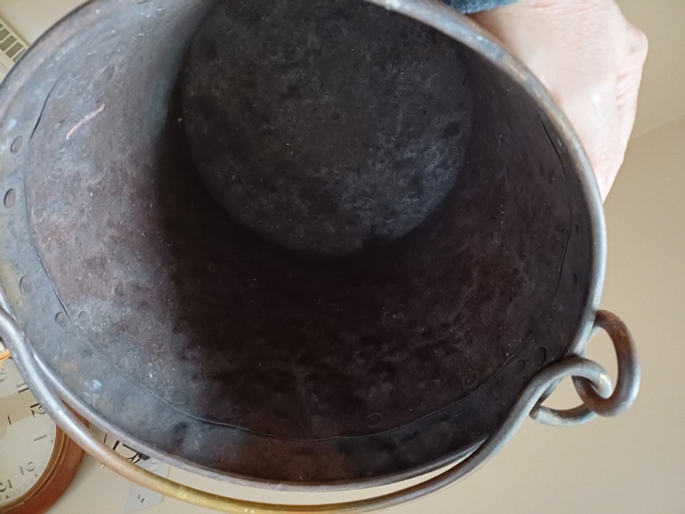 Arts & Crafts Copper & Brass Fireside log bucket, circa 1920 View VII