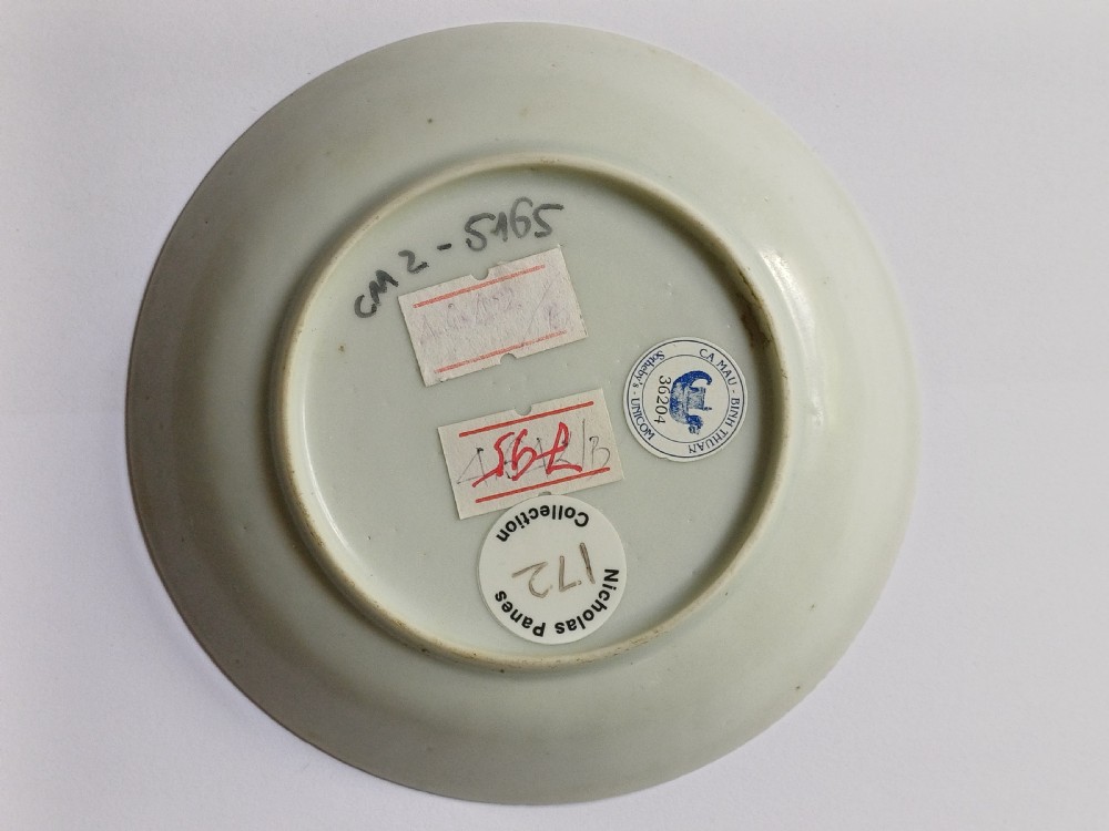 (Reserved VG PP) Kangxi Blue & White small dish from Ca Mau wreck circa 1700 View VI