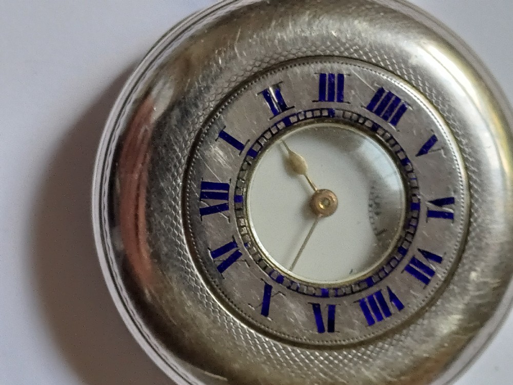 Omega Silver Half Hunter small pocket watch , circa 1916 View III
