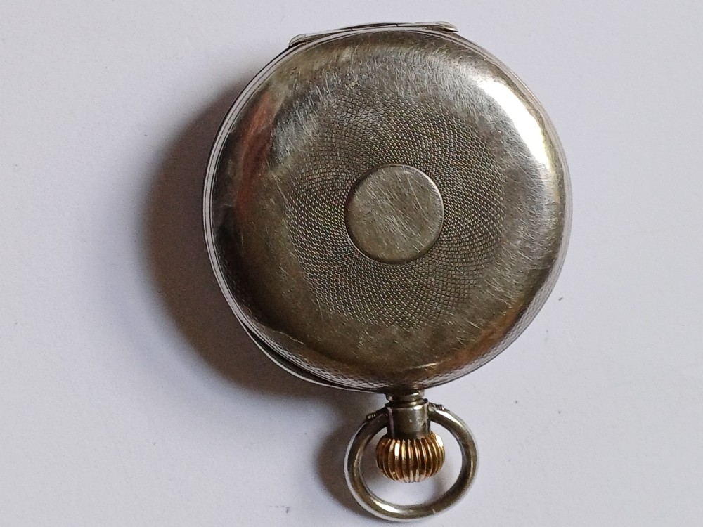 Omega Silver Half Hunter small pocket watch , circa 1916 View V