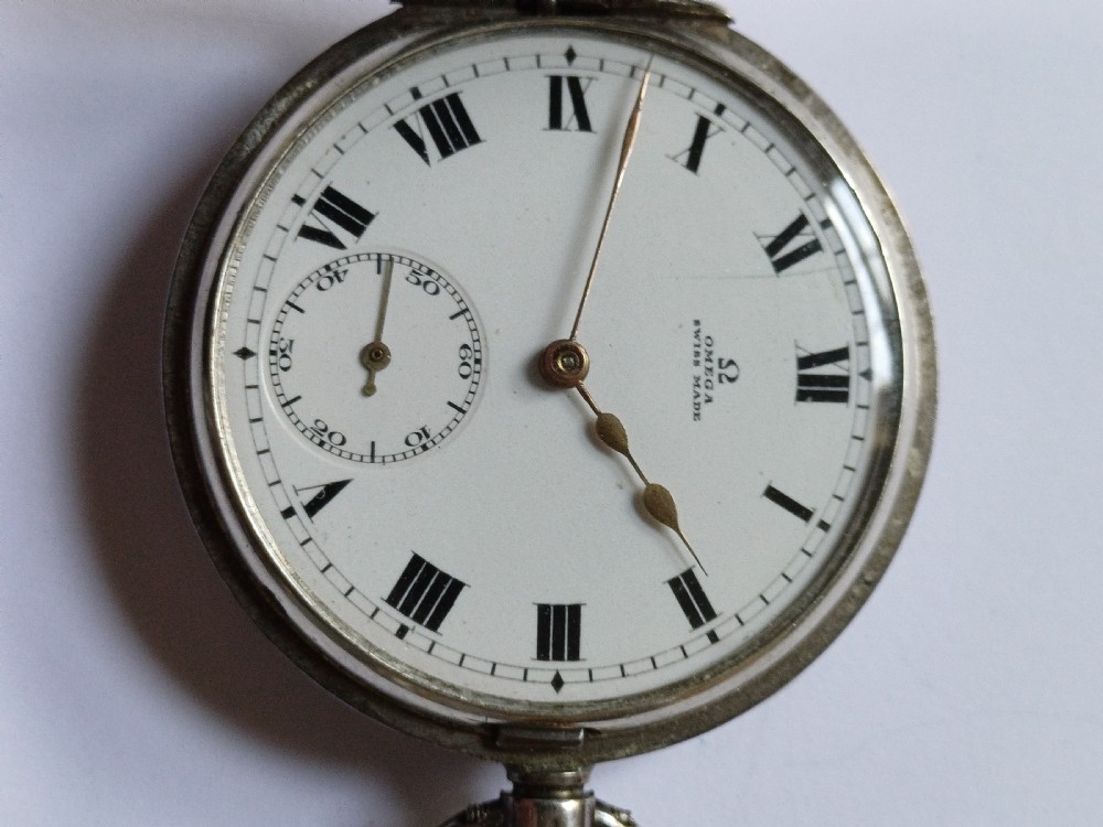 Omega Silver Half Hunter small pocket watch , circa 1916 View VII
