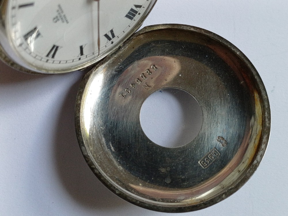 Omega Silver Half Hunter small pocket watch , circa 1916 View VIII