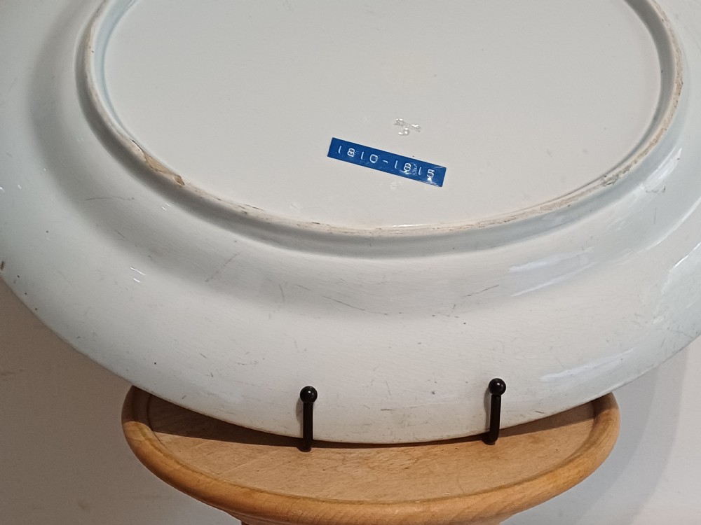 (Reserved AL) Spode large Blue & White Transfer Print Tureen stand, Bridge of Lucano, circa 1810 to 1815 View VIII