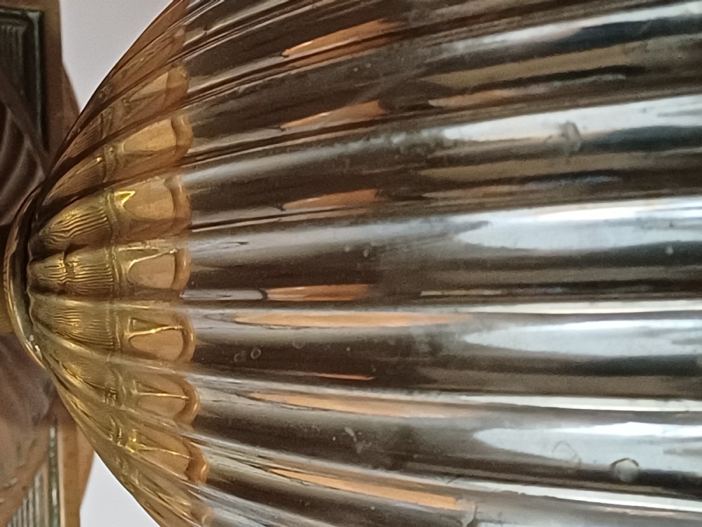 Brass and silvered bowl Urn shaped jardinière of Neo-Classical design, dating possibly Victorian or Regency period. View VIII