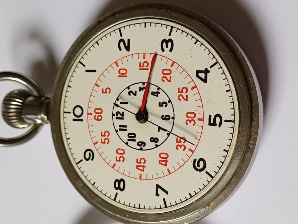 (Sold CL) WW2 Zenith HS3 British Royal Navy issued pocket watch, issue no 7704, later updated with decimal dial, dating circa 1940.