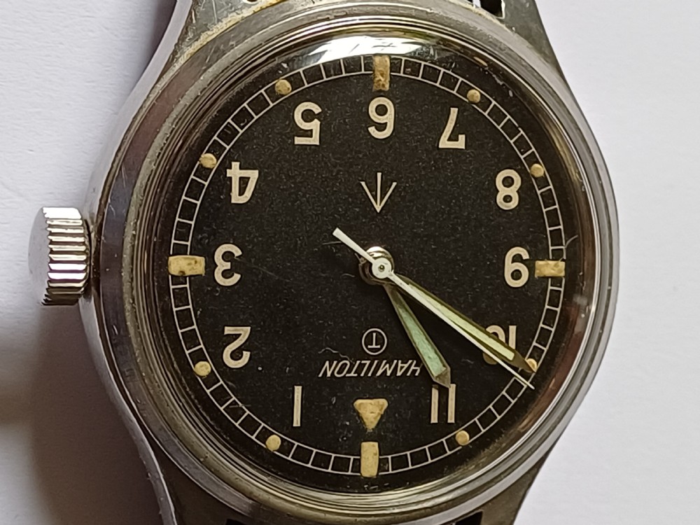 (Reserved BC PP) RAF issued Hamilton 6B-9101000, cal 75 navigation or pilots watch, circa 1967 View IV