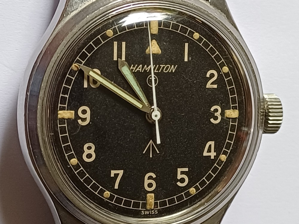 (Reserved BC PP) RAF issued Hamilton 6B-9101000, cal 75 navigation or pilots watch, circa 1967 View V
