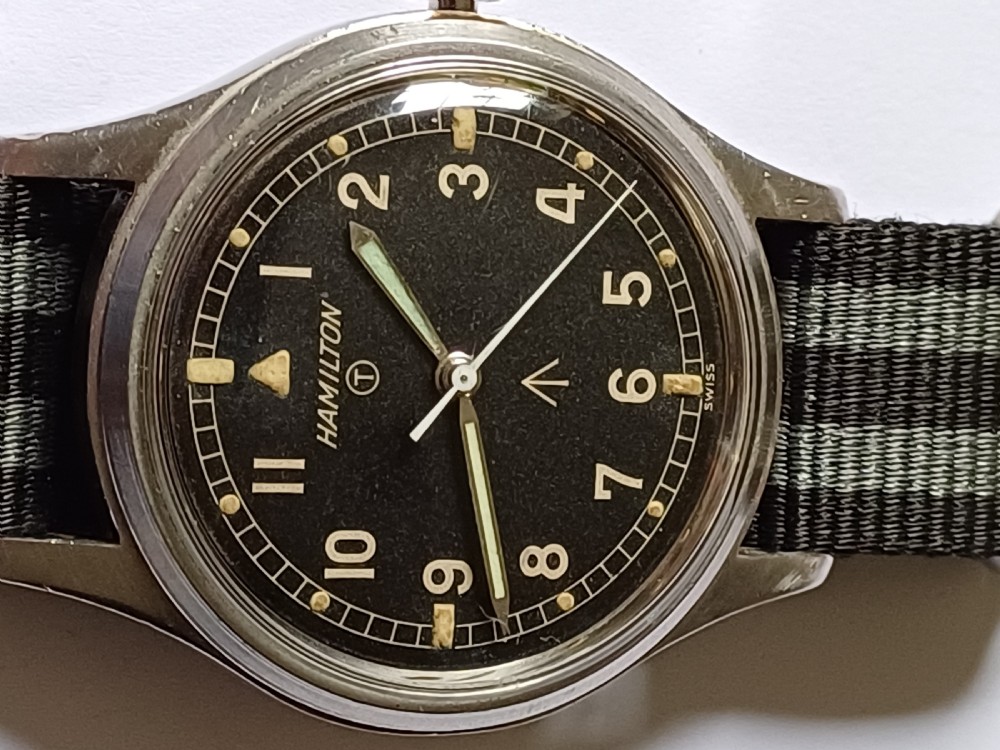 (Reserved BC PP) RAF issued Hamilton 6B-9101000, cal 75 navigation or pilots watch, circa 1967 View VII