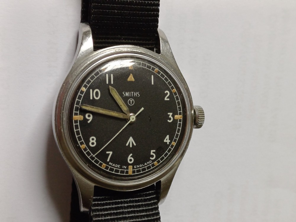 Smiths W10 British Army issued watch, dated 1969 View V
