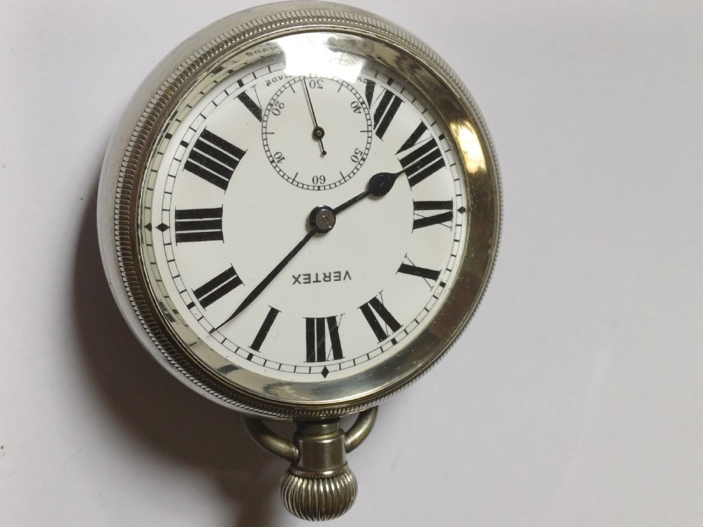 (Sold BW) British Rail Southern Region Stationmaster or Guards pocket watch by Vertex, no BR (S) 5033, dating post 1948. View IV