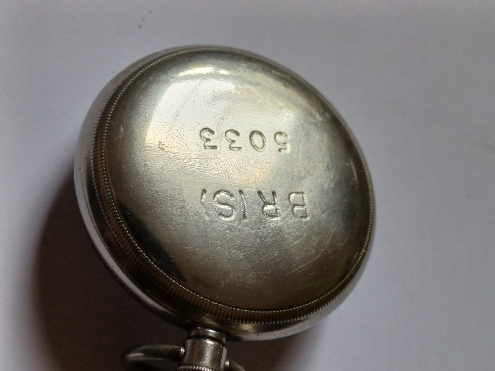 (Sold BW) British Rail Southern Region Stationmaster or Guards pocket watch by Vertex, no BR (S) 5033, dating post 1948. View IX