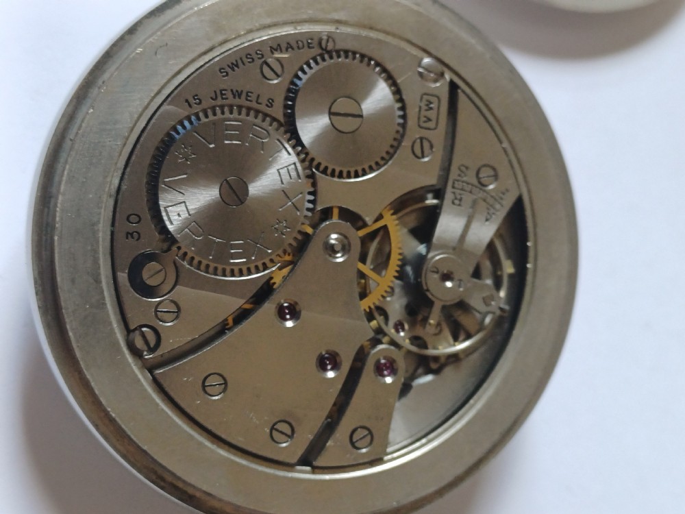 (Sold BW) British Rail Southern Region Stationmaster or Guards pocket watch by Vertex, no BR (S) 5033, dating post 1948. View XIII