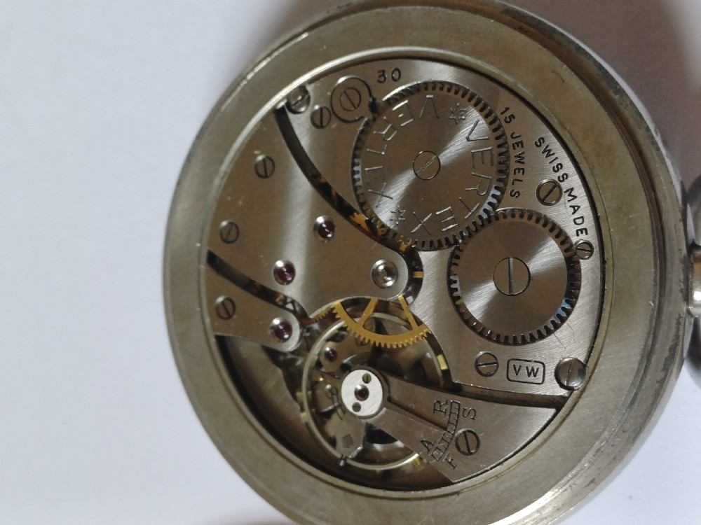 (Sold BW) British Rail Southern Region Stationmaster or Guards pocket watch by Vertex, no BR (S) 5033, dating post 1948. View XIV