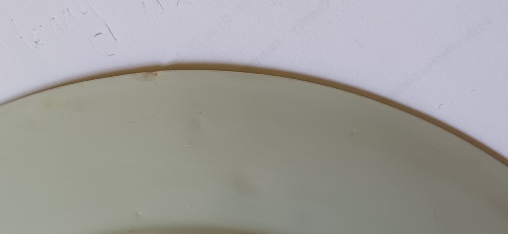 (Reserved PS) Chinese very finely painted blue and white plate decorated with a songbird and insects to the centre. Dating circa 1765.  View XVII
