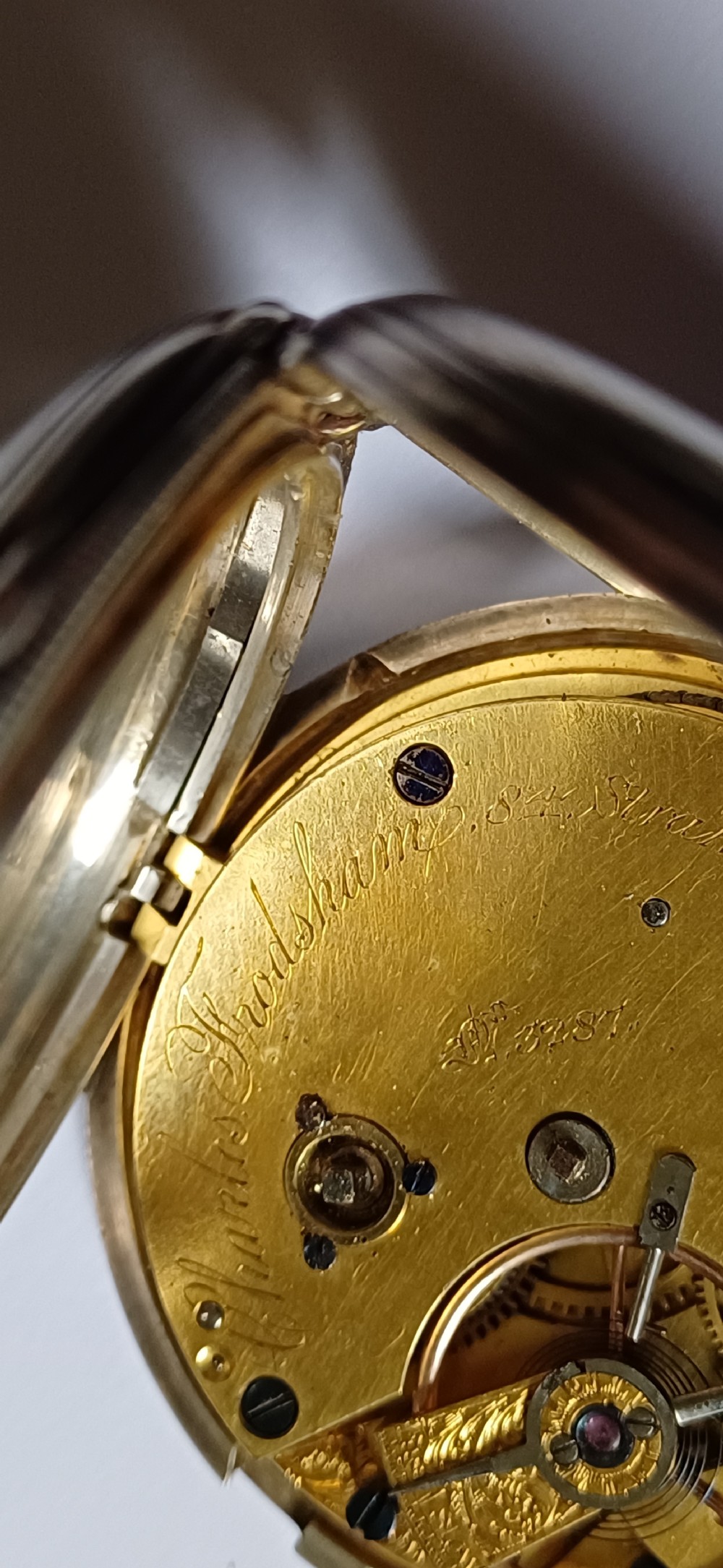 (Reserved IS) Charles Frodsham, 84 Stand London, No 3287, silver pocket watch in full hunter slim case dating circa 1855 View VIII
