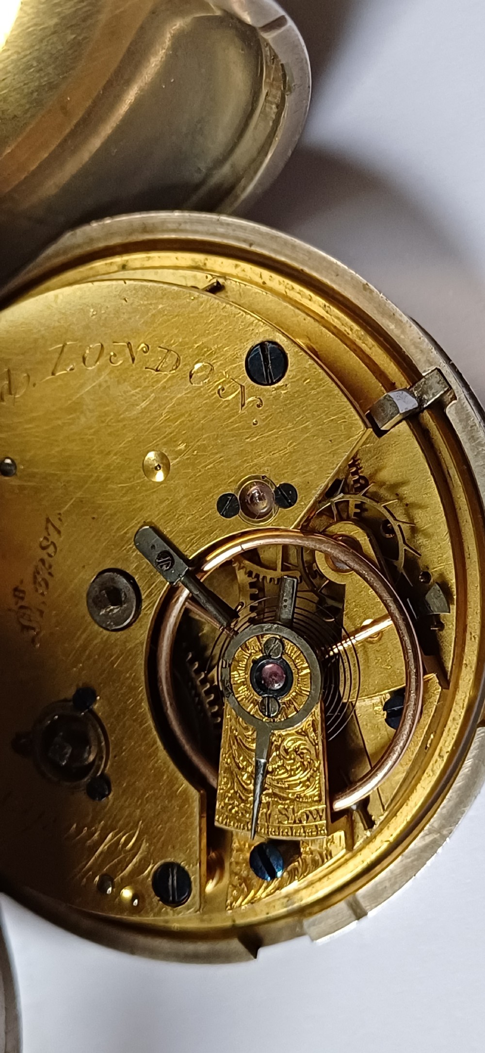 (Reserved IS) Charles Frodsham, 84 Stand London, No 3287, silver pocket watch in full hunter slim case dating circa 1855 View XI