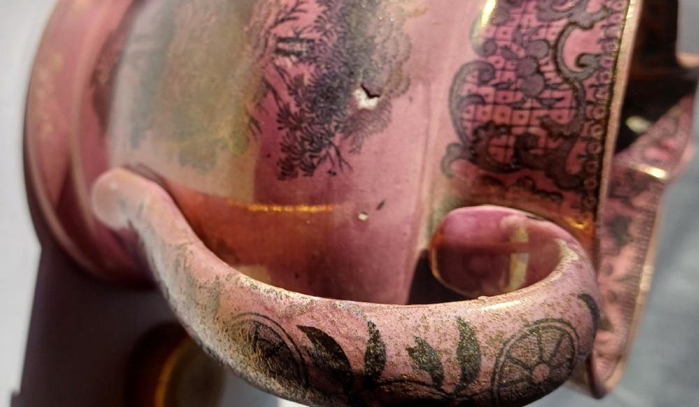 A Rare Pink Lustre jug depicting the opening of the Liverpool & Manchester Railway, dating circa 1830 View XVIII