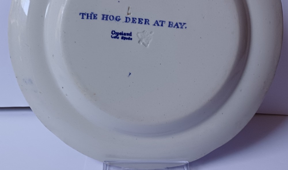 Copeland Late Spode ‘Indian Sporting Scenes’ Rare Side Plate – The Hog Deer at Bay View X