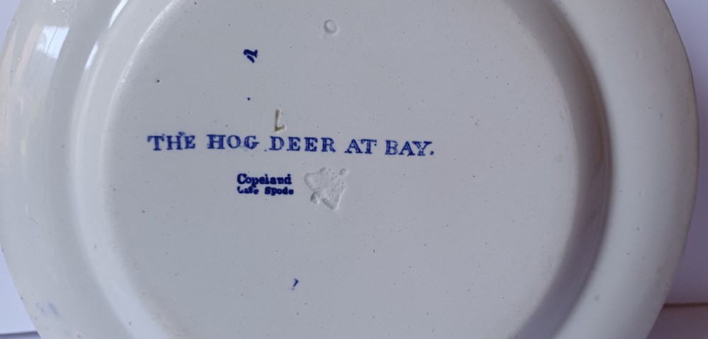 Copeland Late Spode ‘Indian Sporting Scenes’ Rare Side Plate – The Hog Deer at Bay View XIII